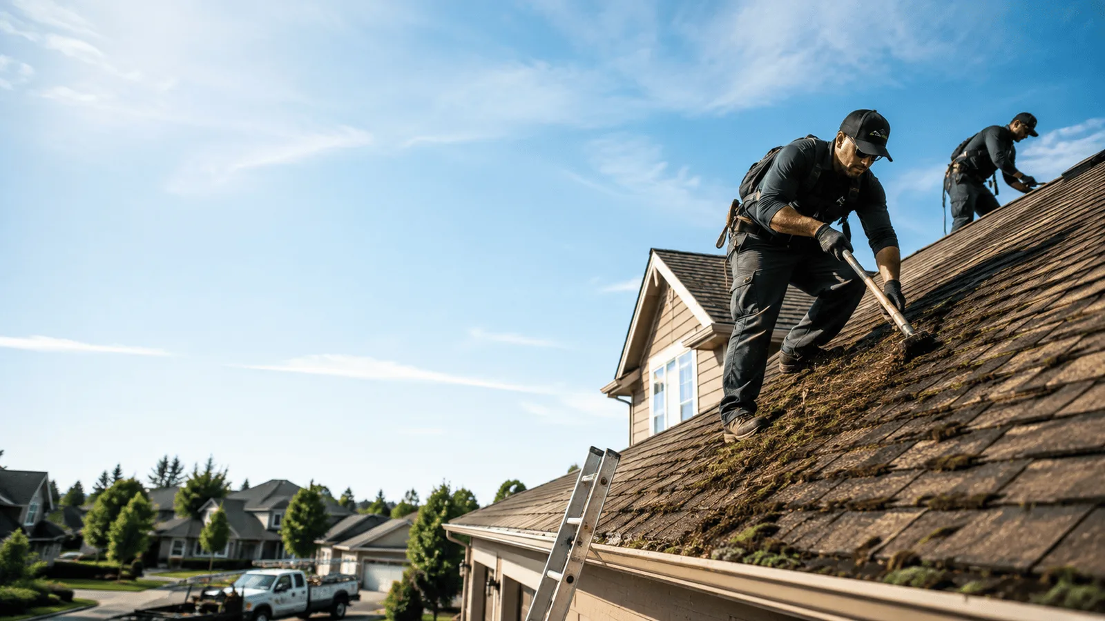 Roof Moss Removal in Olympia Fields, IL near me